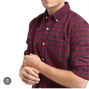 NWT GAP Oxford Tartan Slim Fit Long Sleeve Shirt Size M
